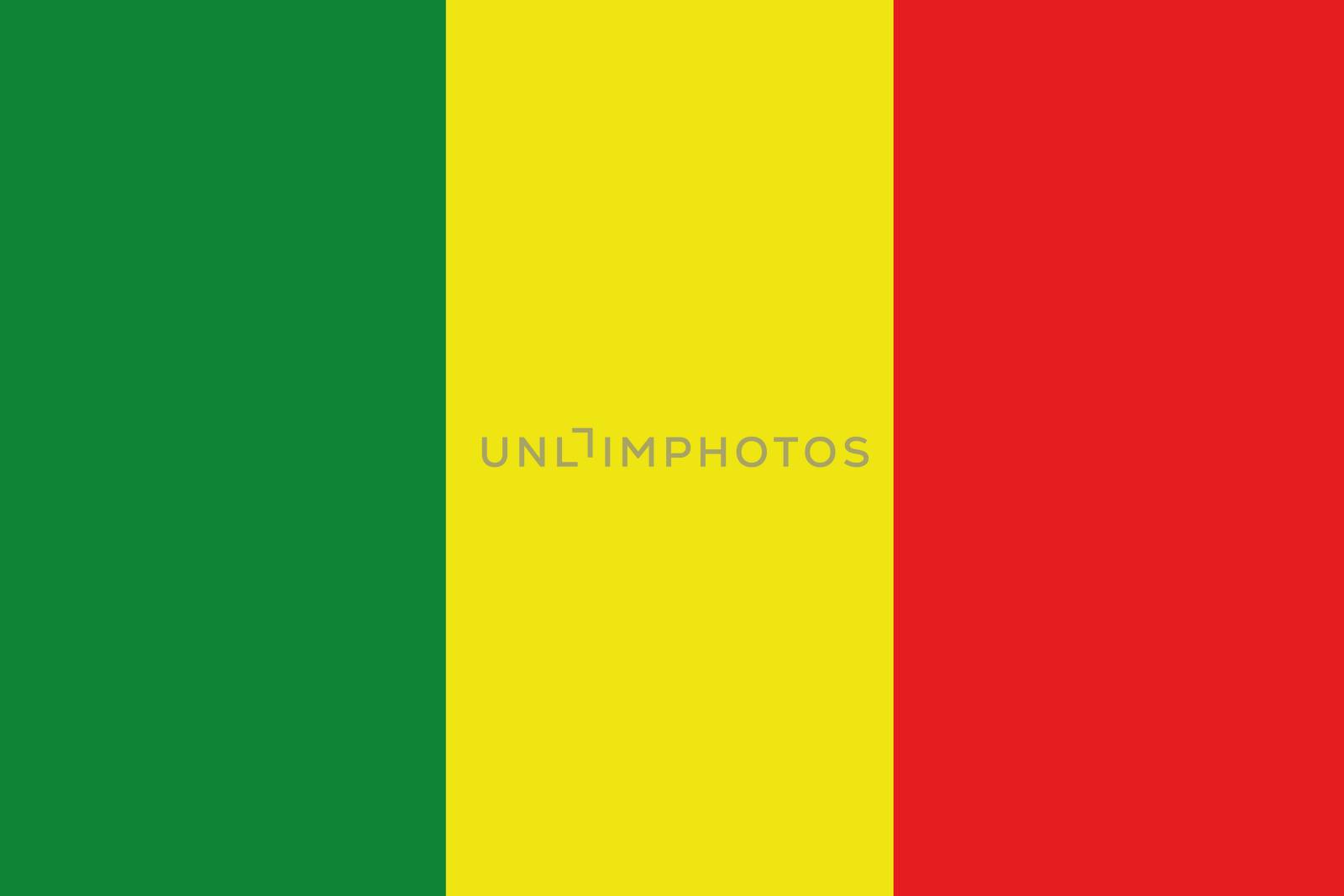 Illustrated Drawing of the flag of Mali by DragonEyeMedia