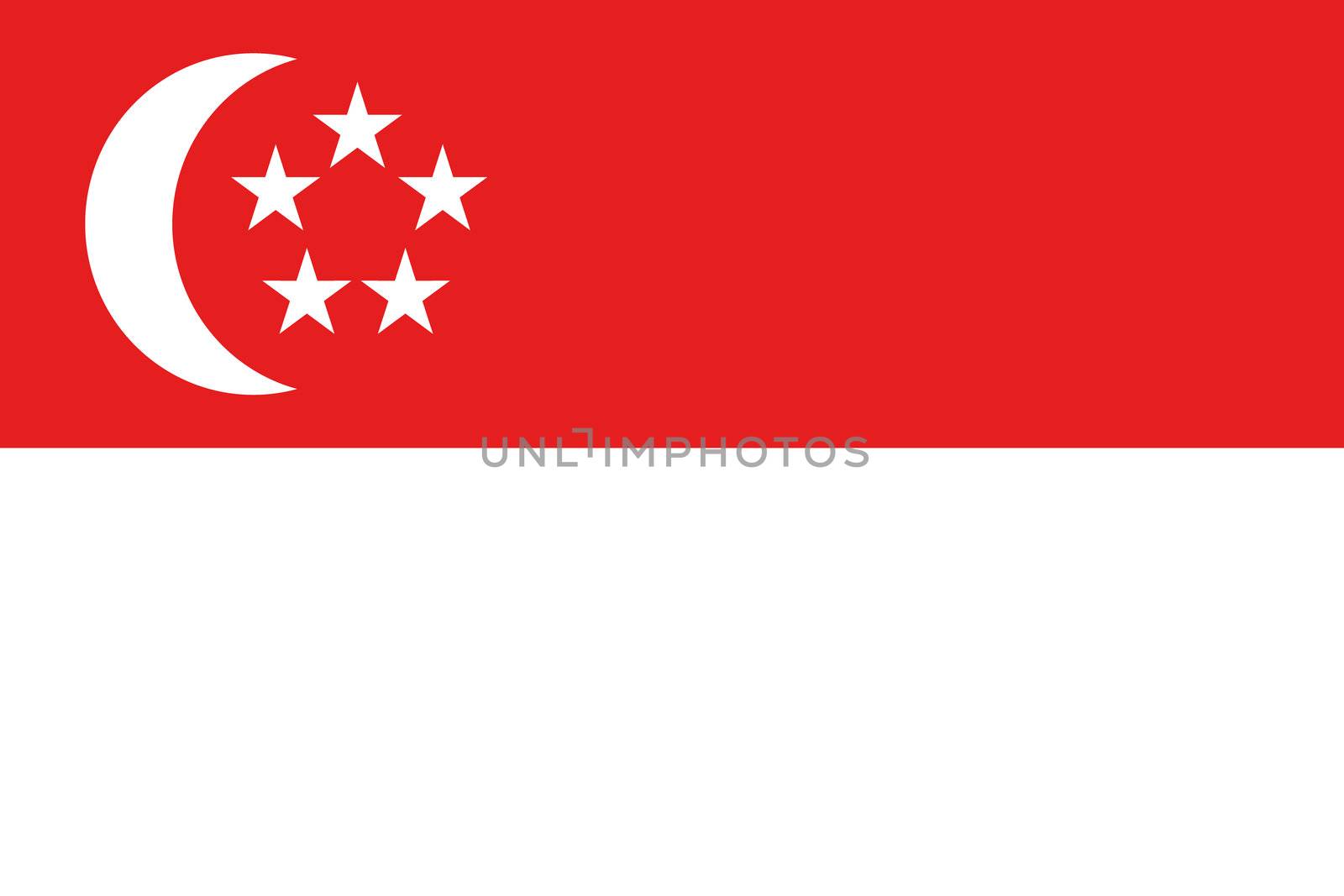 Illustrated Drawing of the flag of Singapore by DragonEyeMedia