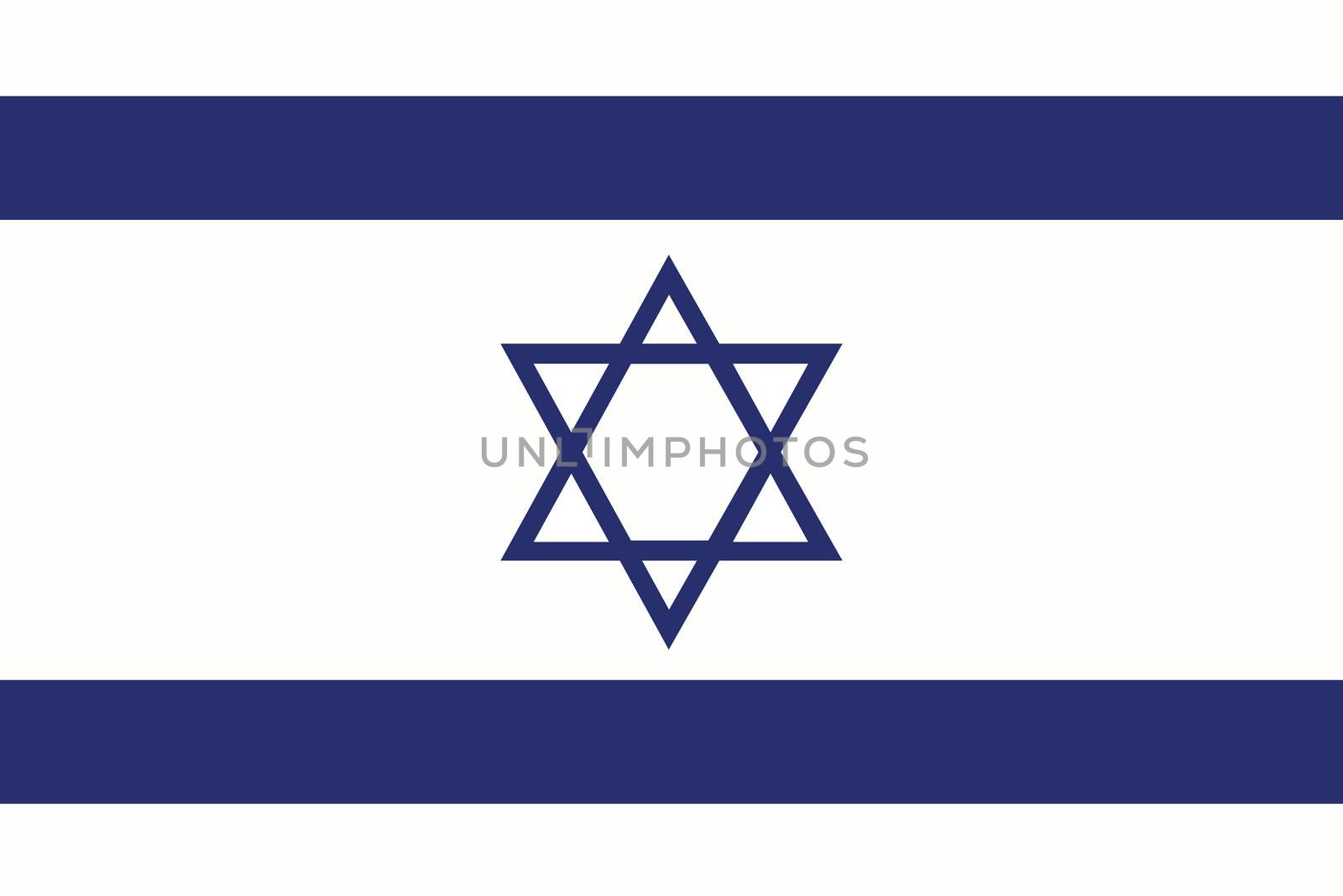 Illustrated Drawing of the flag of Israel by DragonEyeMedia