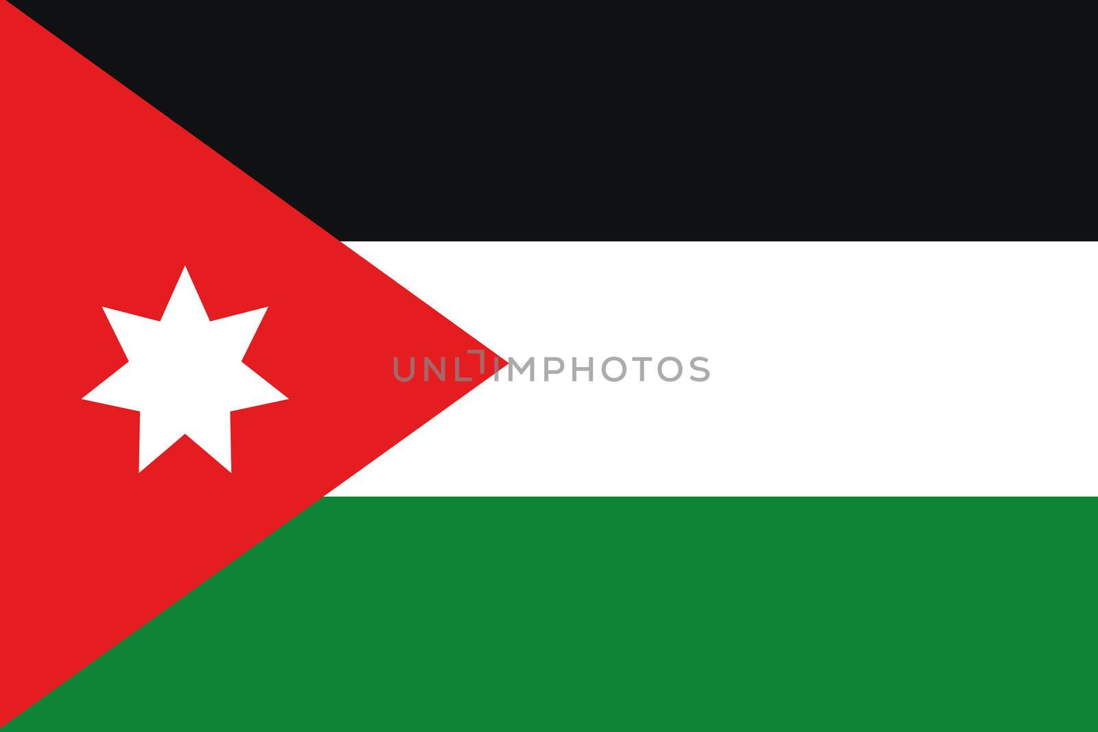 Illustrated Drawing of the flag of JordaN by DragonEyeMedia