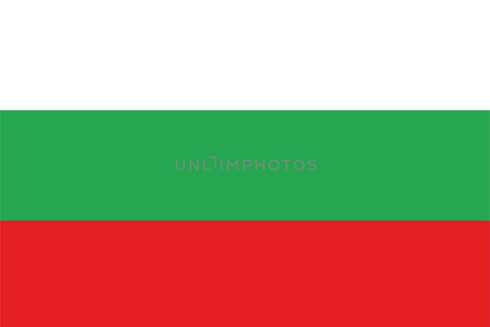 Illustrated Drawing of the flag of Bulgaria by DragonEyeMedia