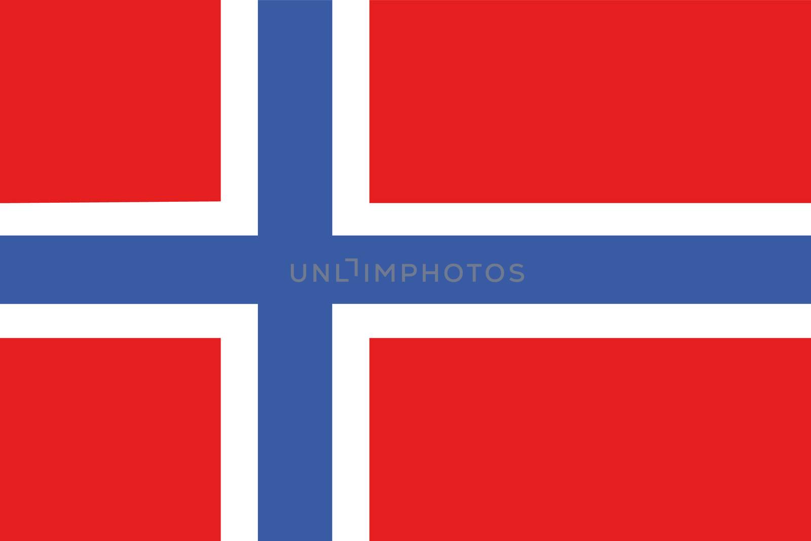 Illustrated Drawing of the flag of Norway by DragonEyeMedia