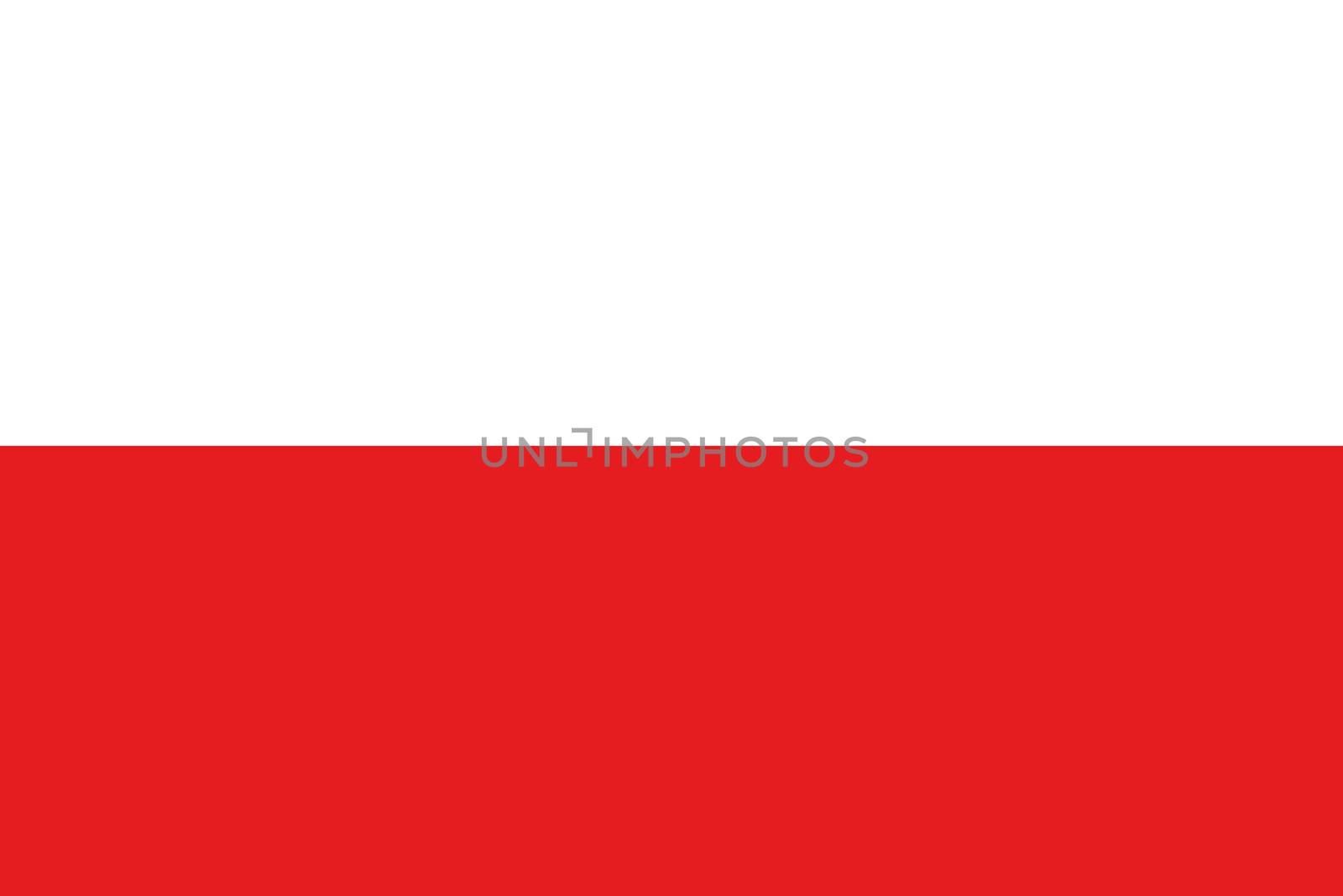 Illustrated Drawing of the flag of Poland by DragonEyeMedia