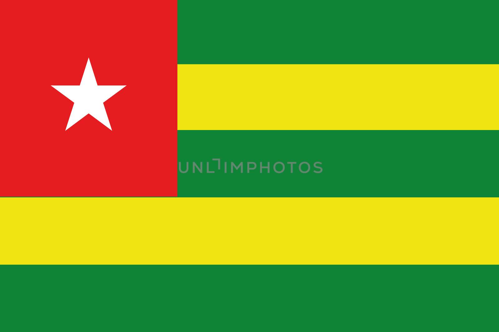 Illustrated Drawing of the flag of Togo by DragonEyeMedia