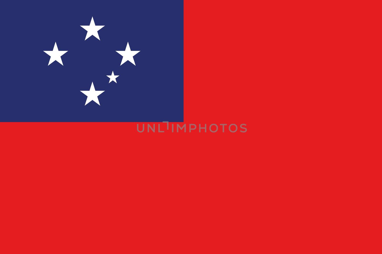 An illustration of the flag of Western Samoa