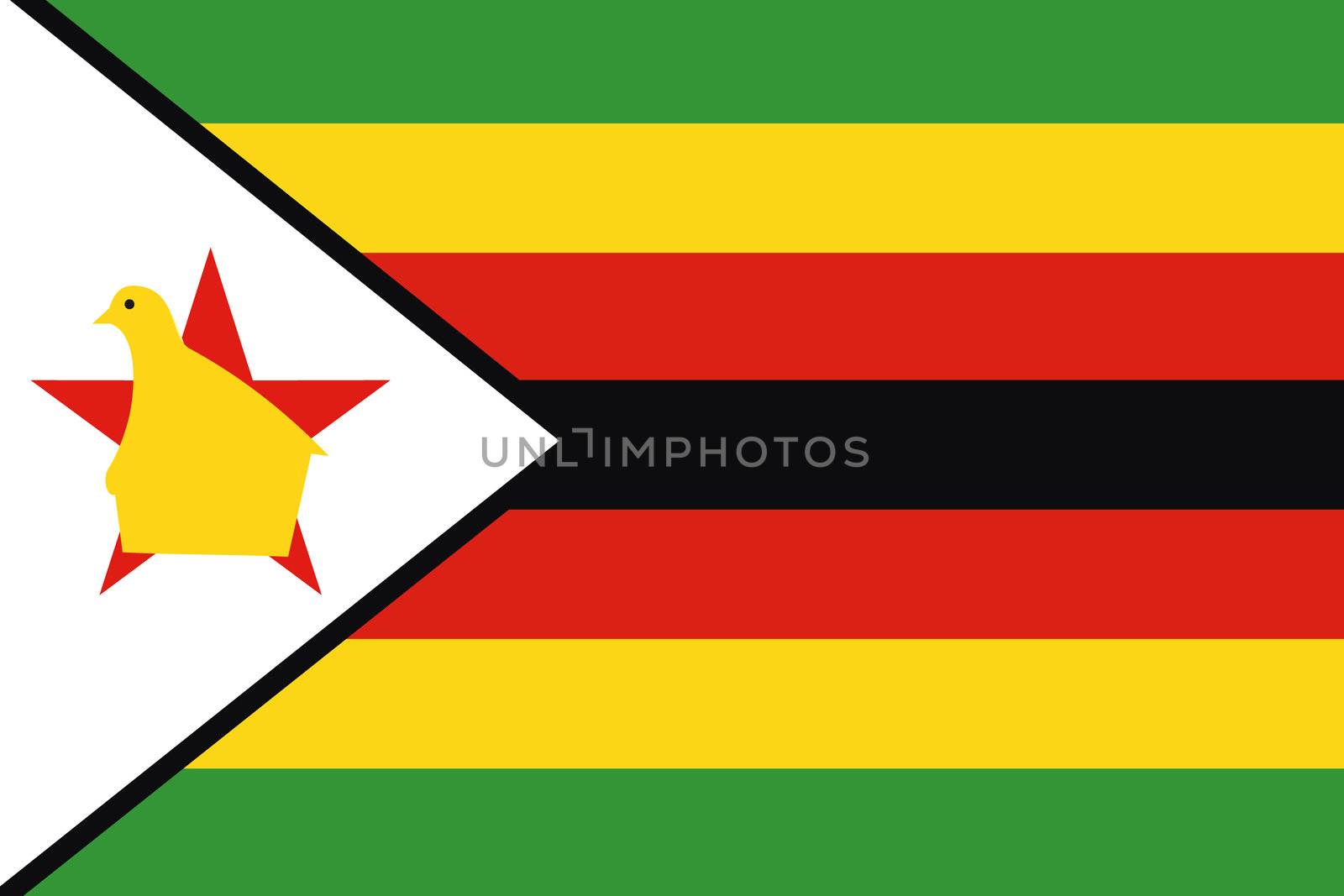 An illustration of the flag of Zimbabwe