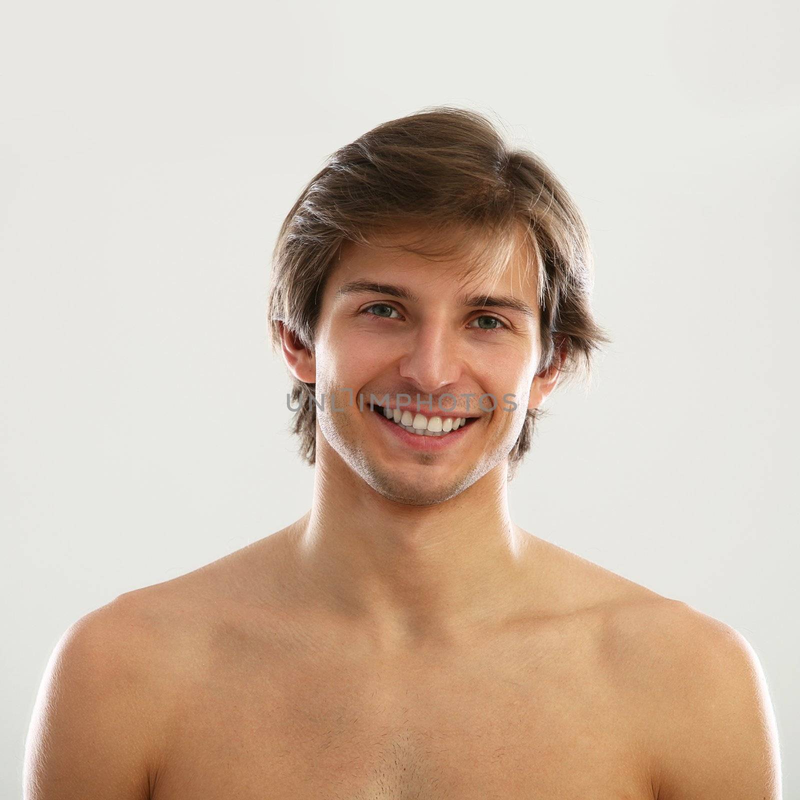 Young beautiful man with naked torso by rufatjumali