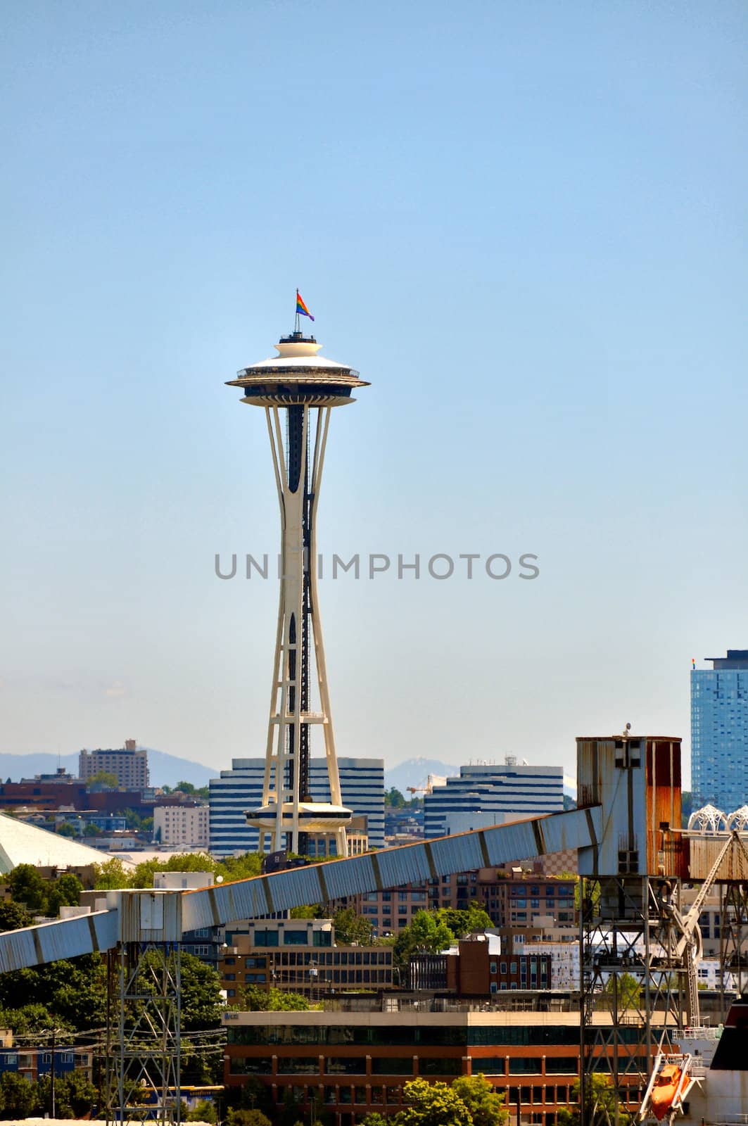 Space needle with Pride Flag    by RefocusPhoto