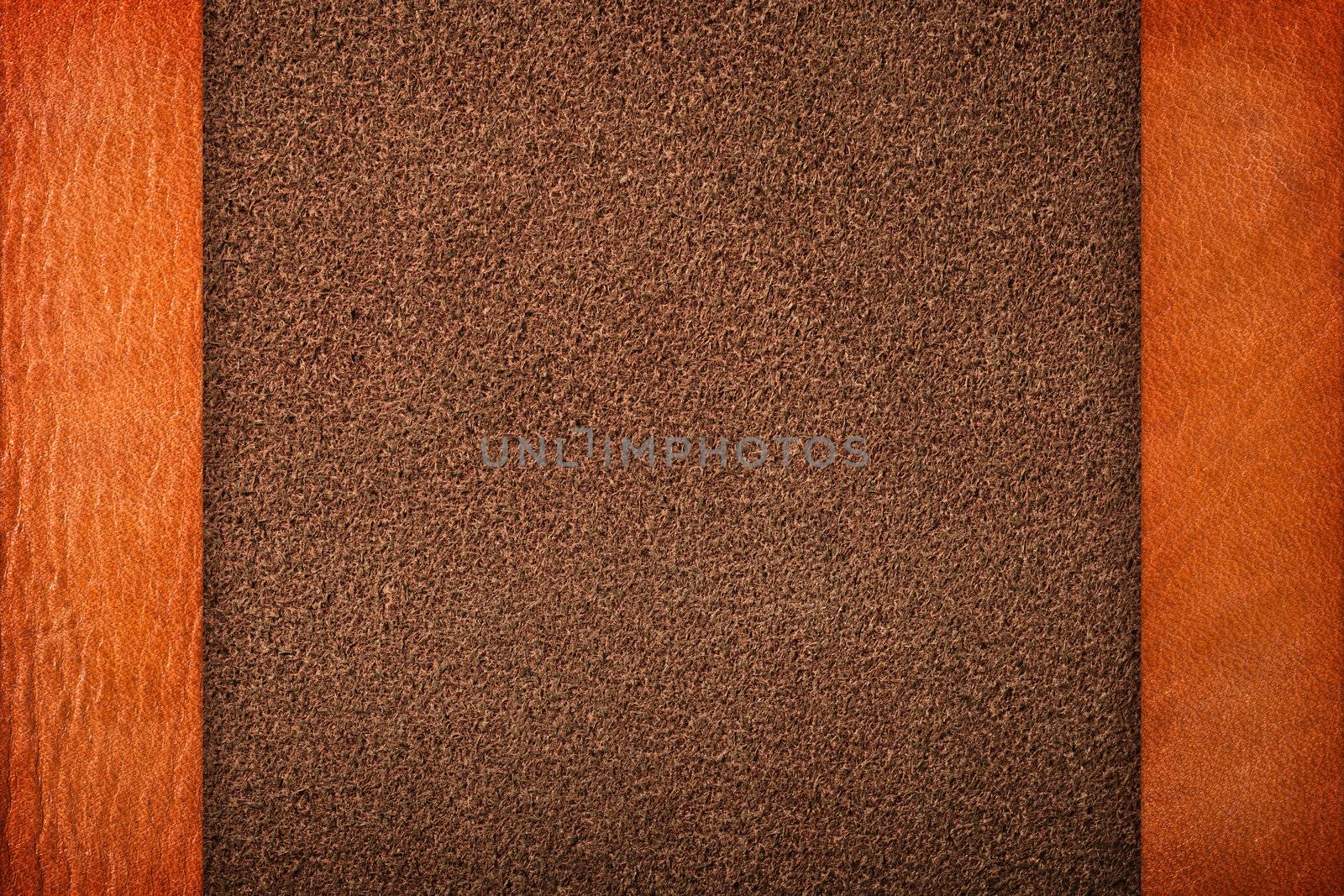 Brown leather textures for background, composition with margins
