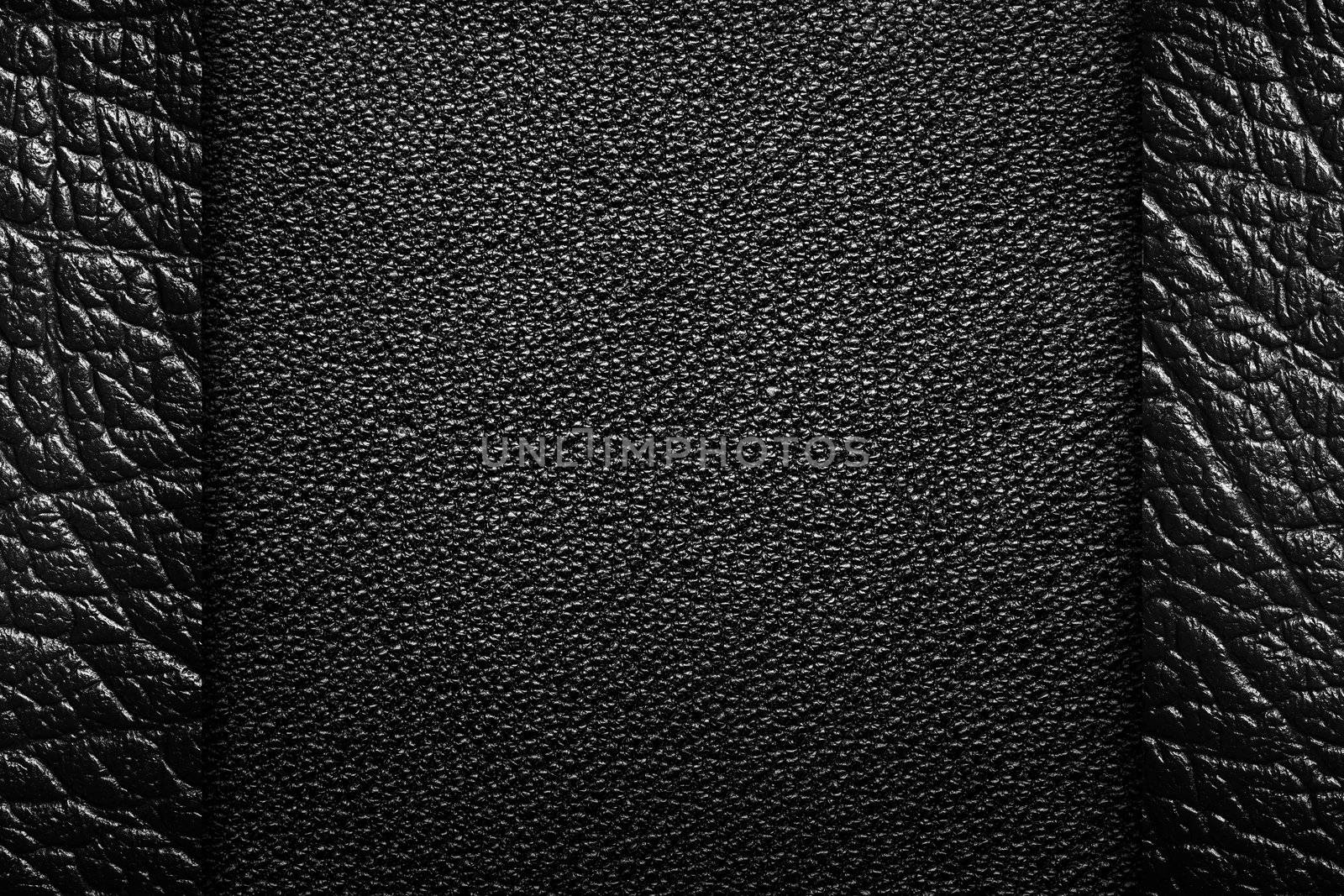Black leather textures for background, composition with margins
