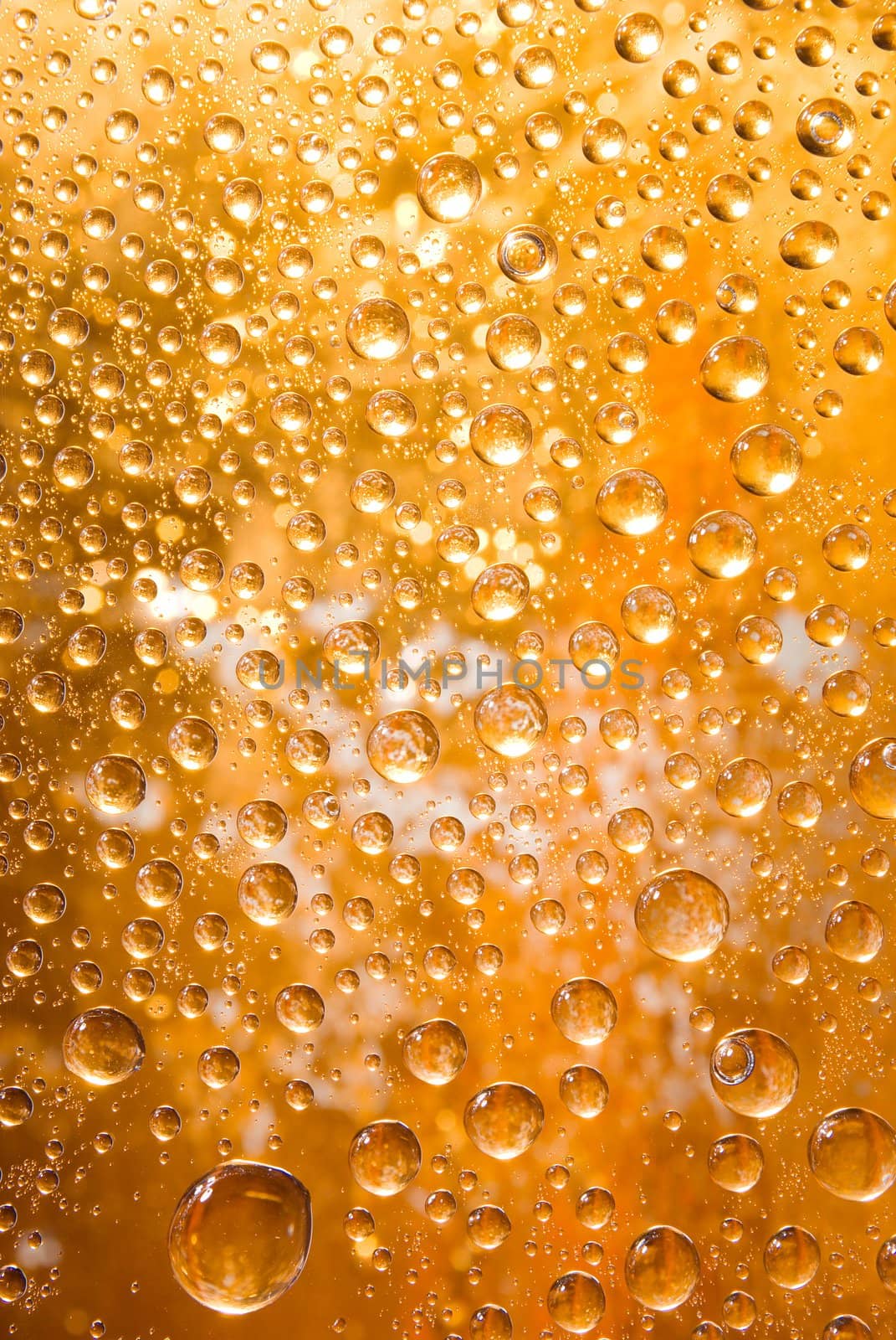 golden water droplets background  by Fanfo