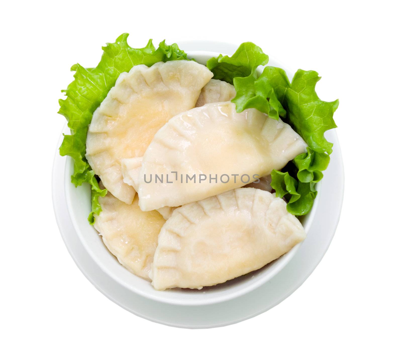 vareniks with cheese are Ukrainian foods closeup..isolated on white background