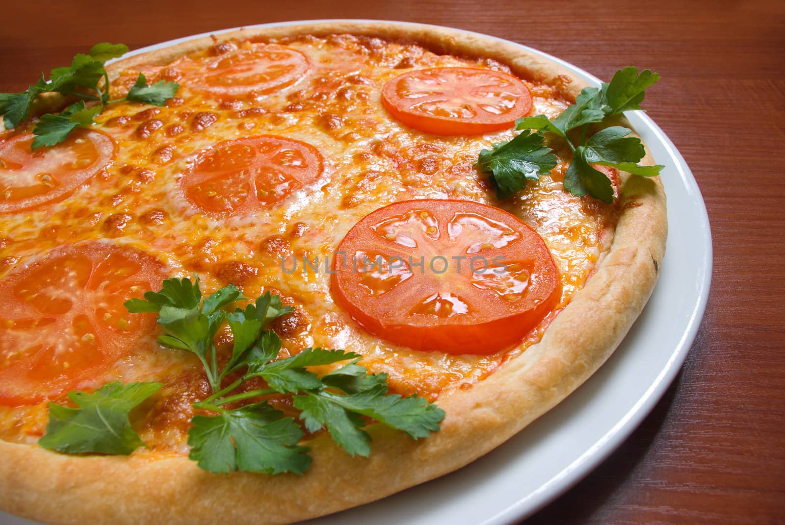 tomato pizza  isolated on white background.