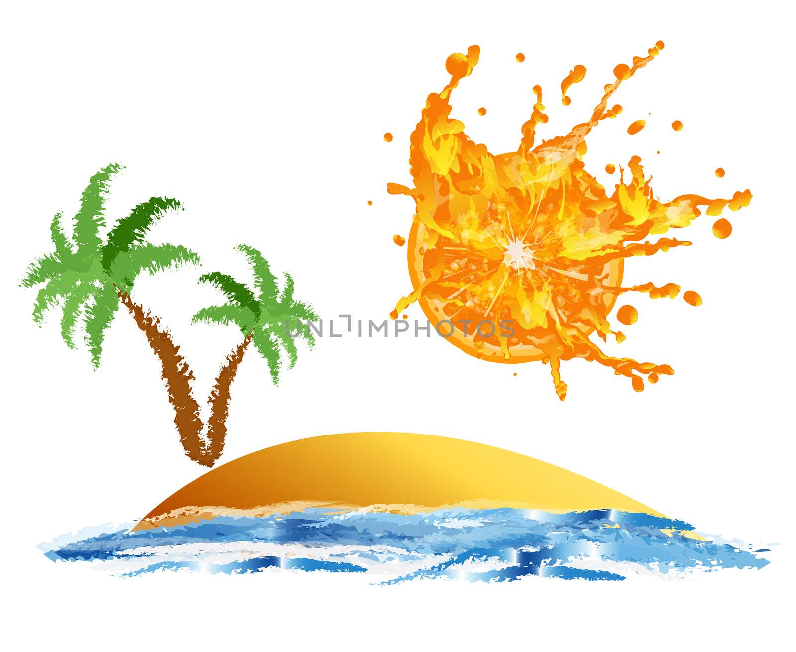 Exotic rest on tropical resort.Abstract  background