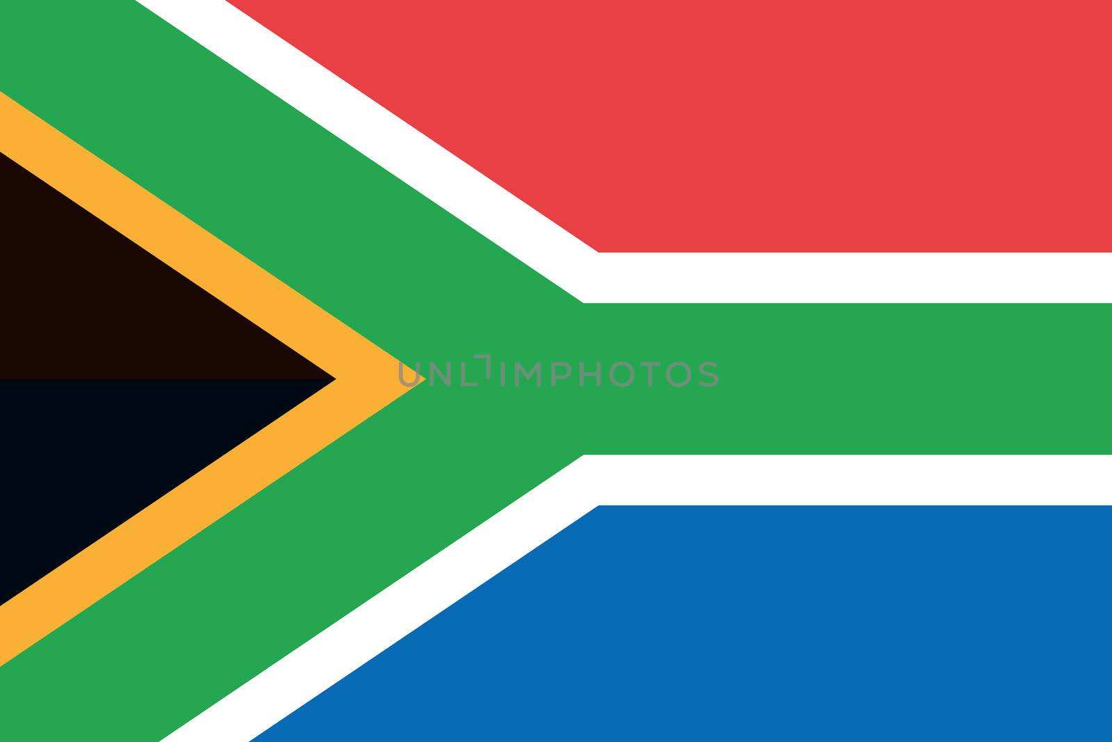 Illustrated Drawing of the flag of South Africa by DragonEyeMedia