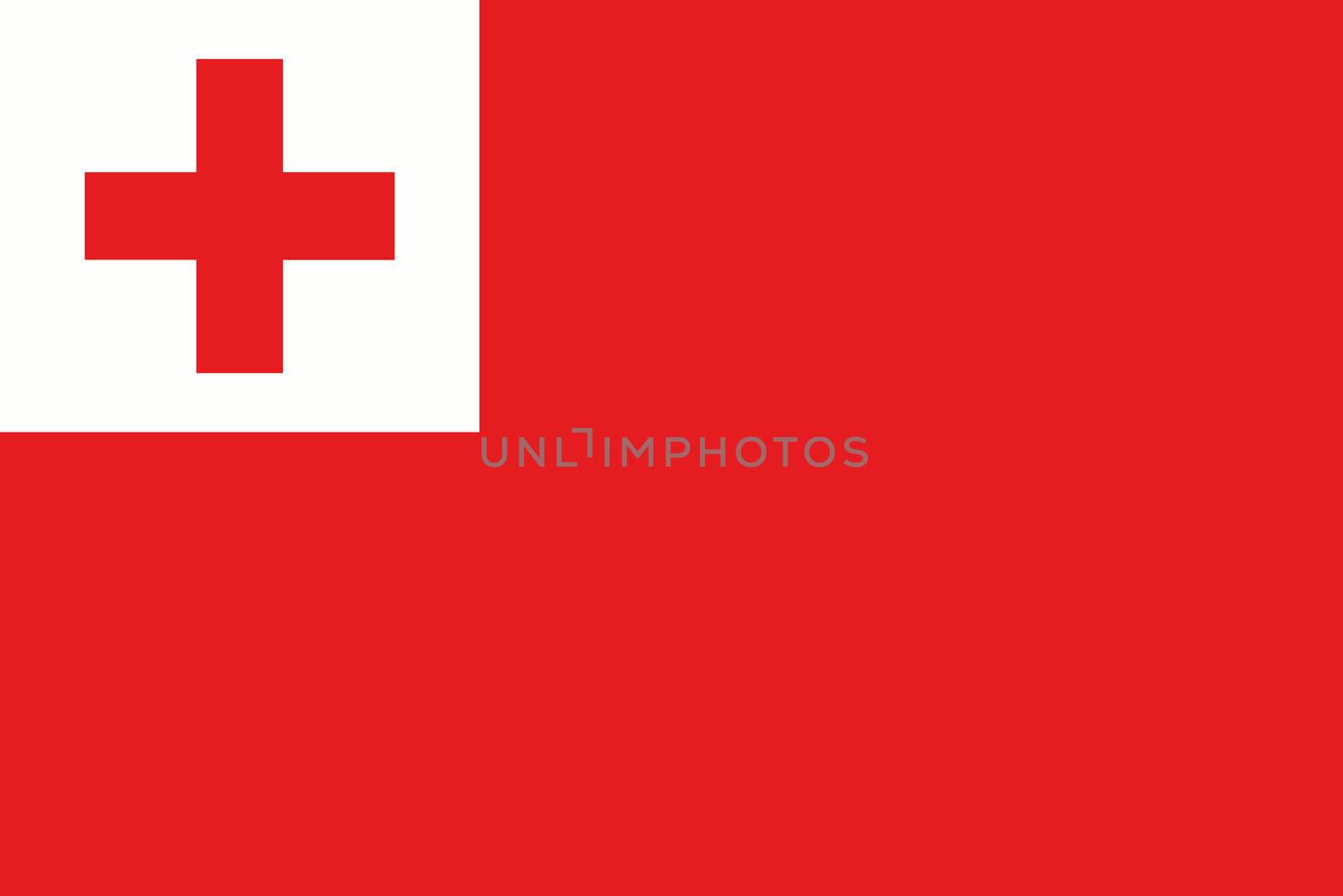 Illustrated Drawing of the flag of Tonga by DragonEyeMedia