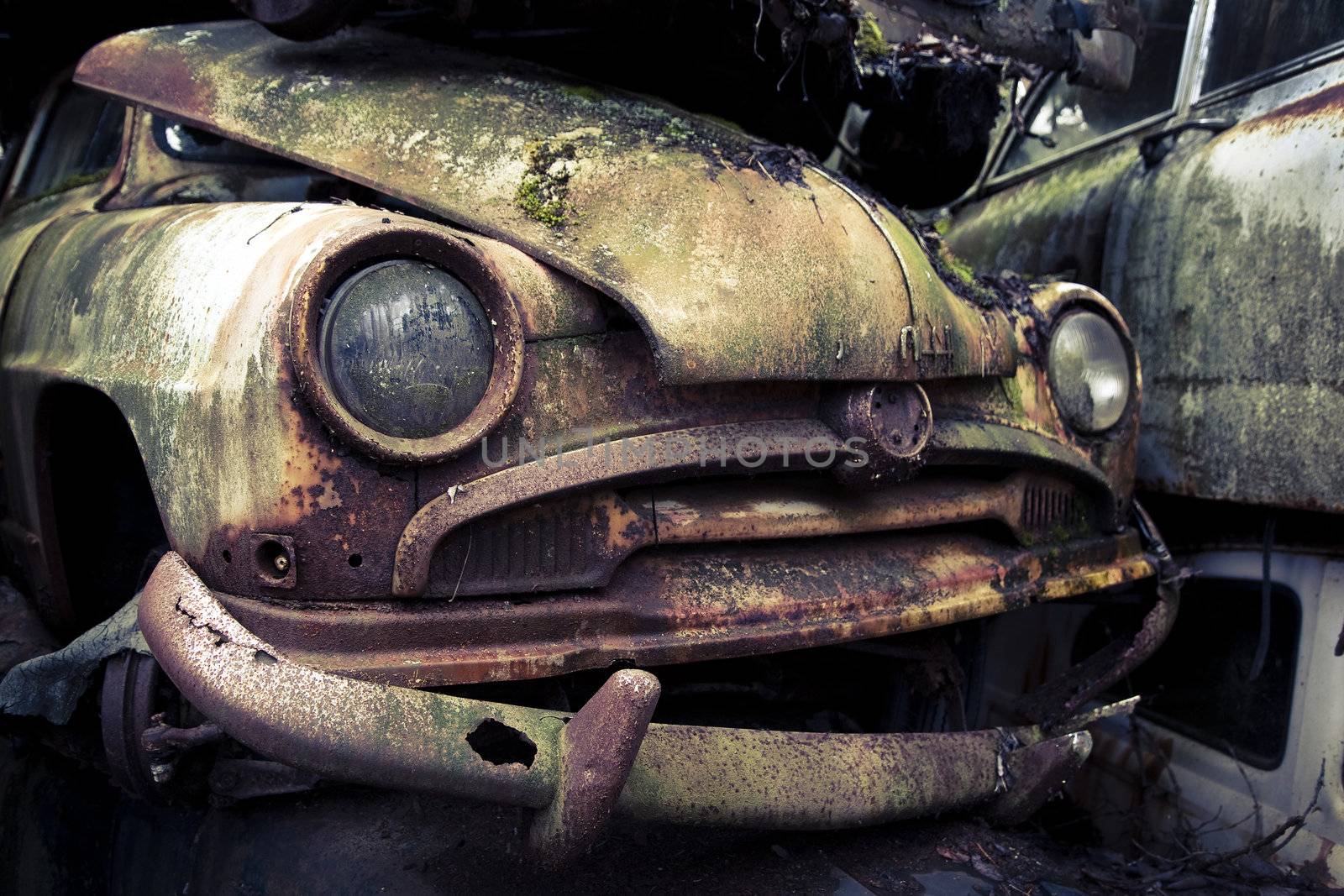 Abandoned automobile by ABCDK