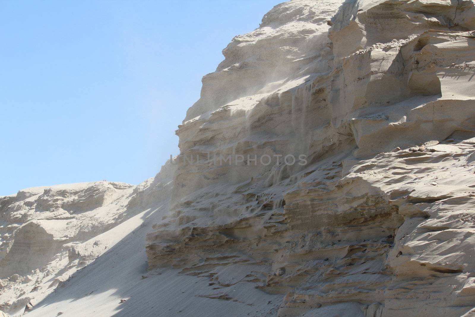 wind blowing across the desert