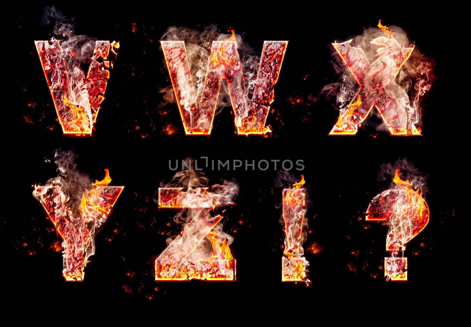 Set of hell burning letters by kirs-ua