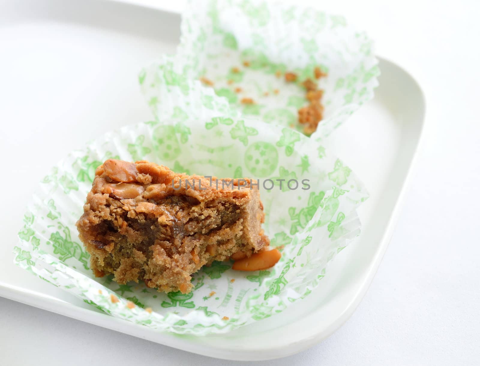 brownie isolated on white