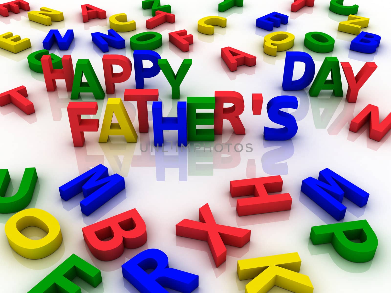 Happy father's day spelled out with colorful letters by dacasdo