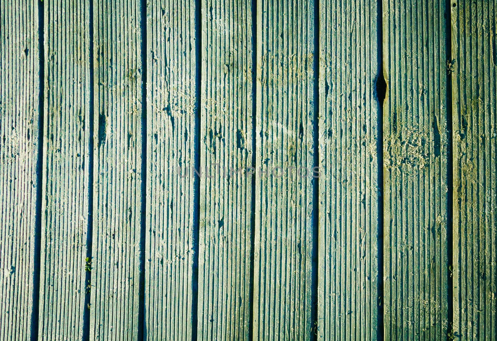 Natural green wood planks texture background