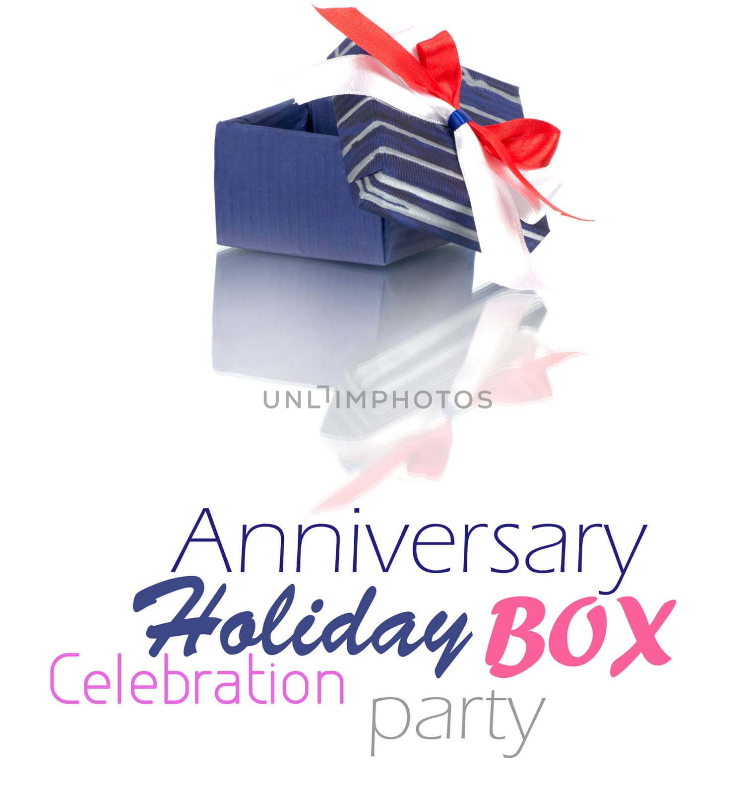 gift box with ribbon isolated on white