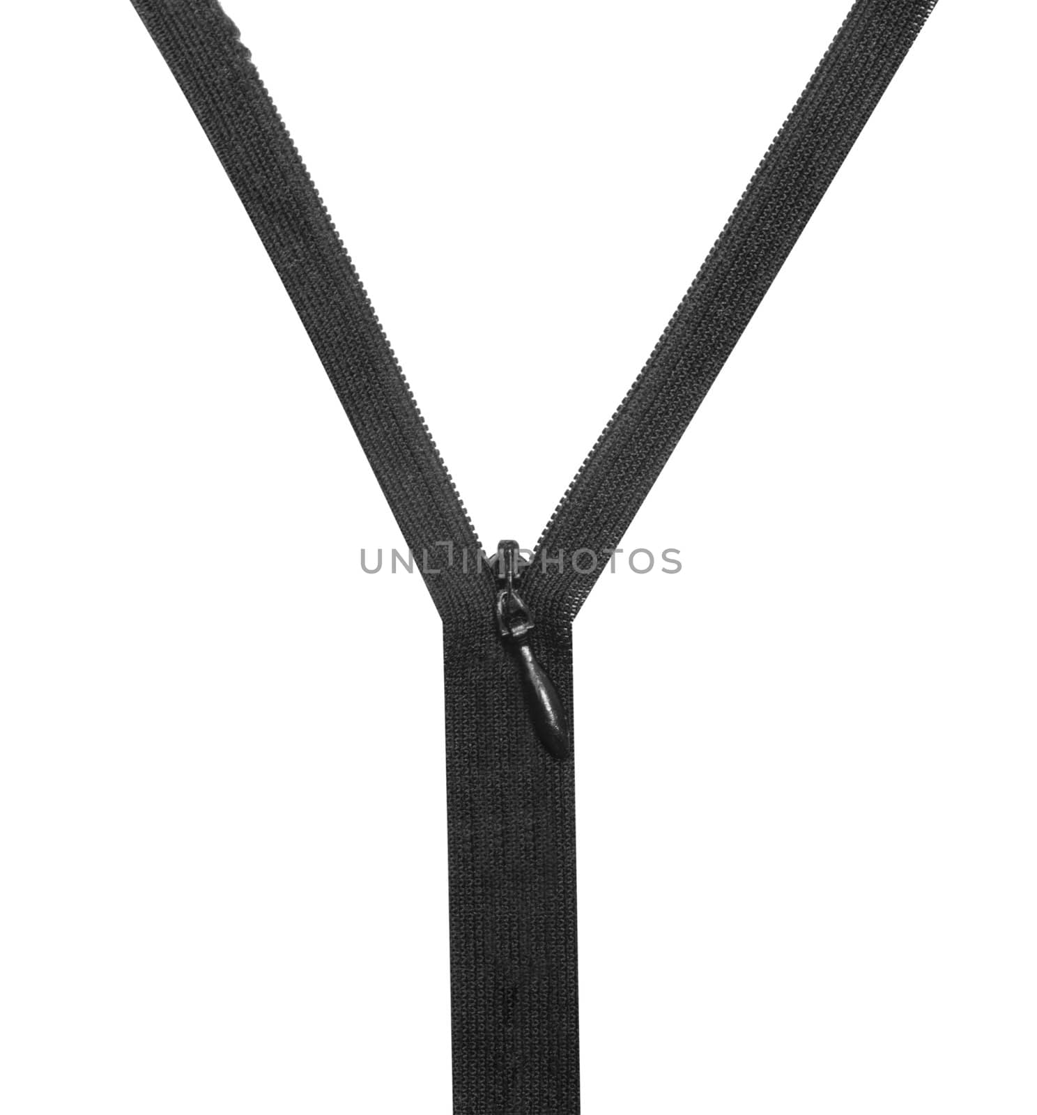 zipper isolated on white