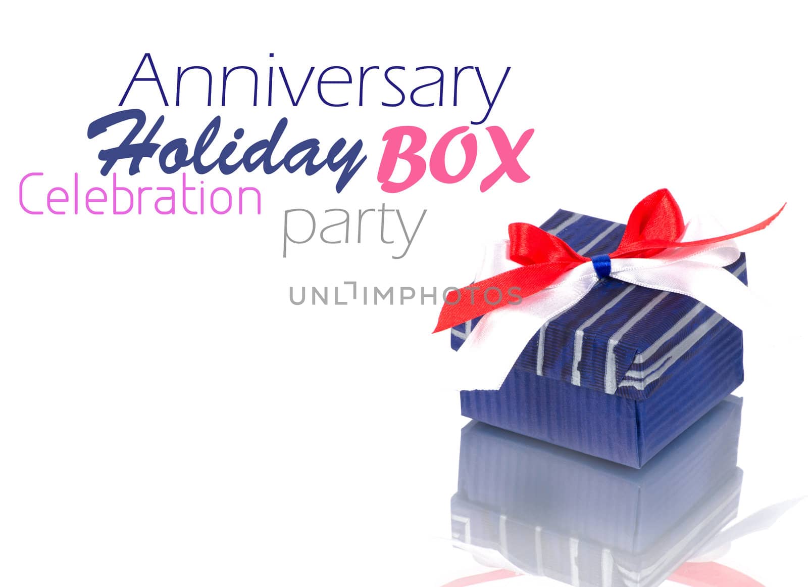 gift box with ribbon isolated on white