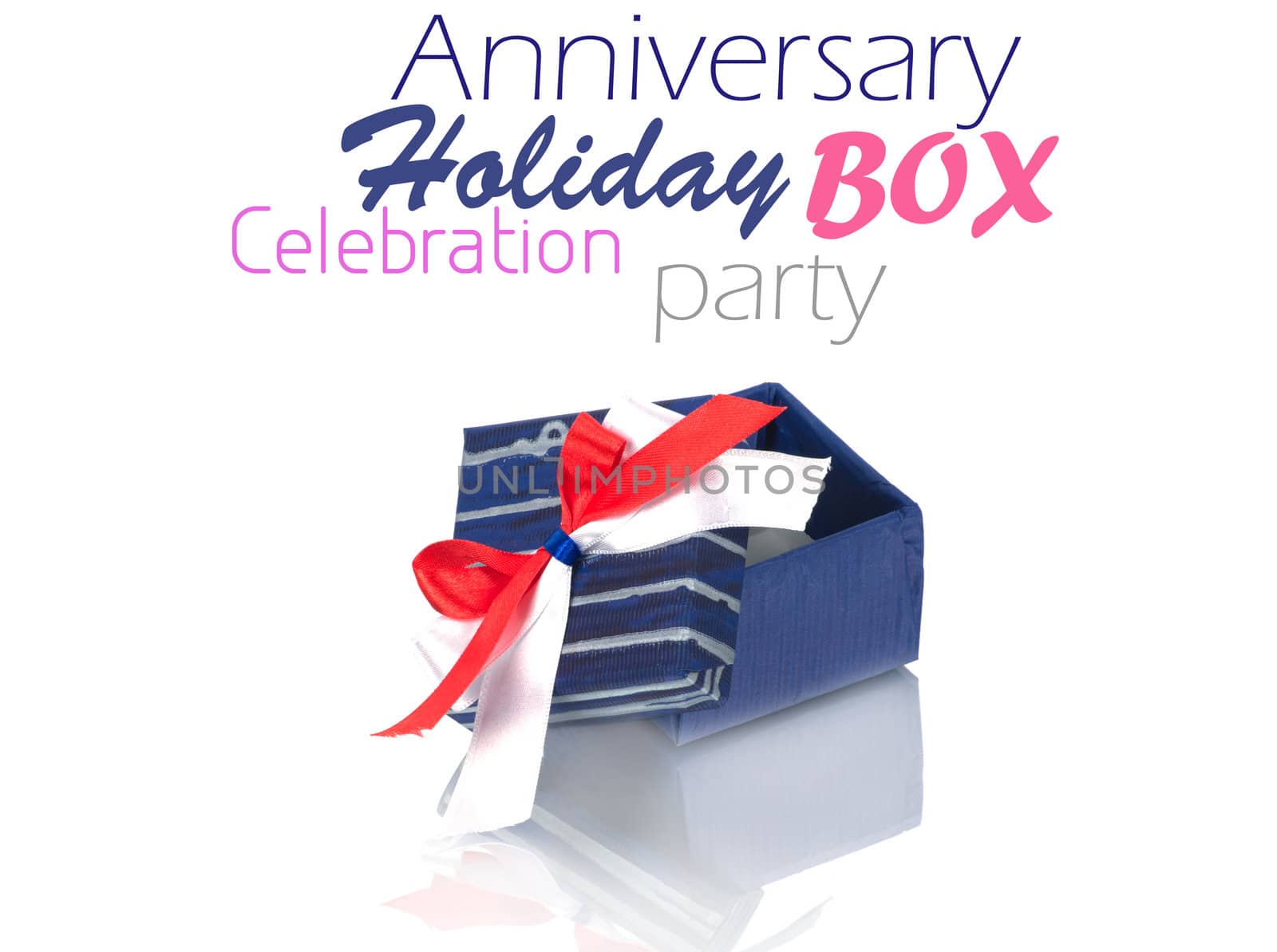 gift box with ribbon isolated on white