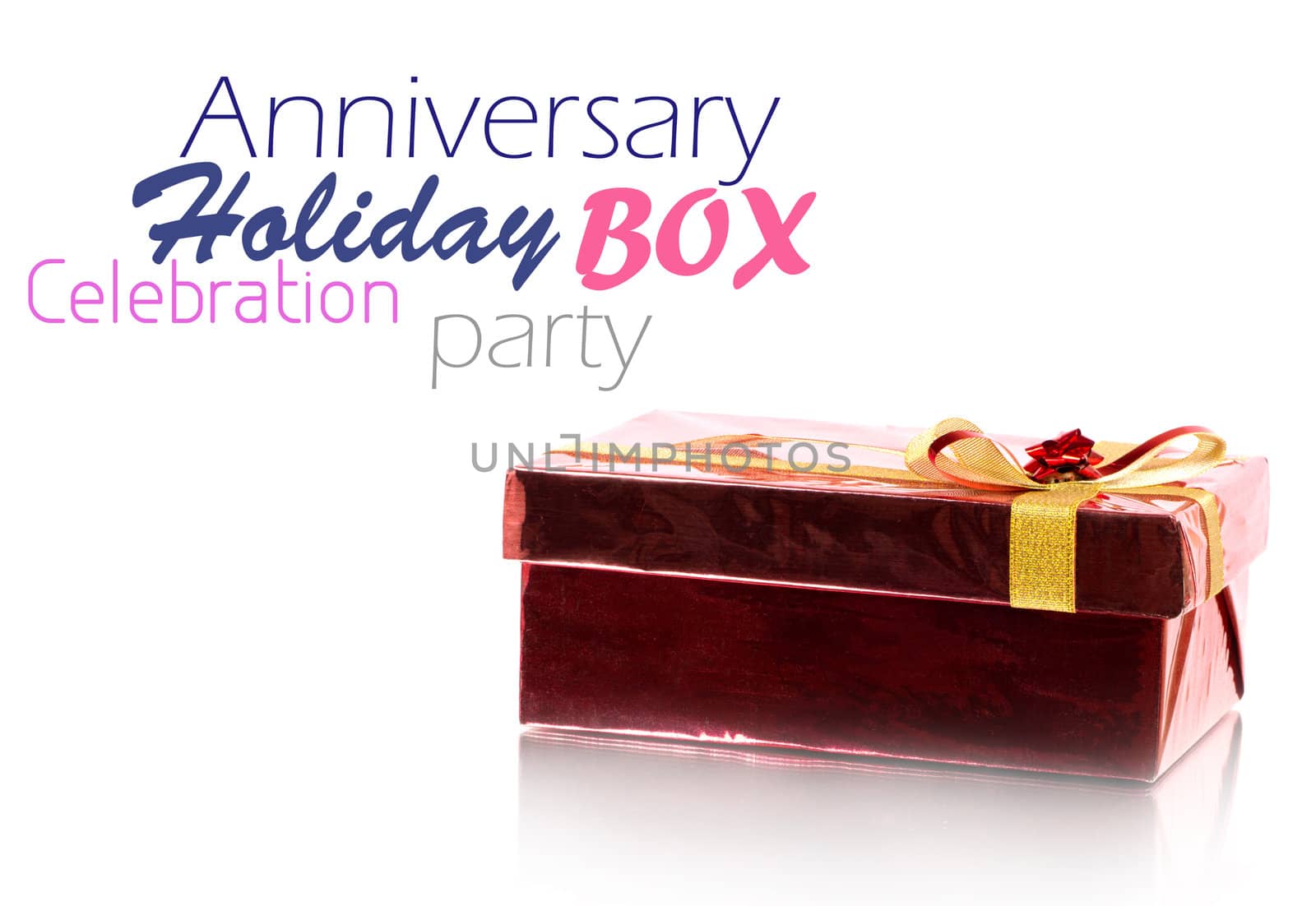 Red Gift Box on white background