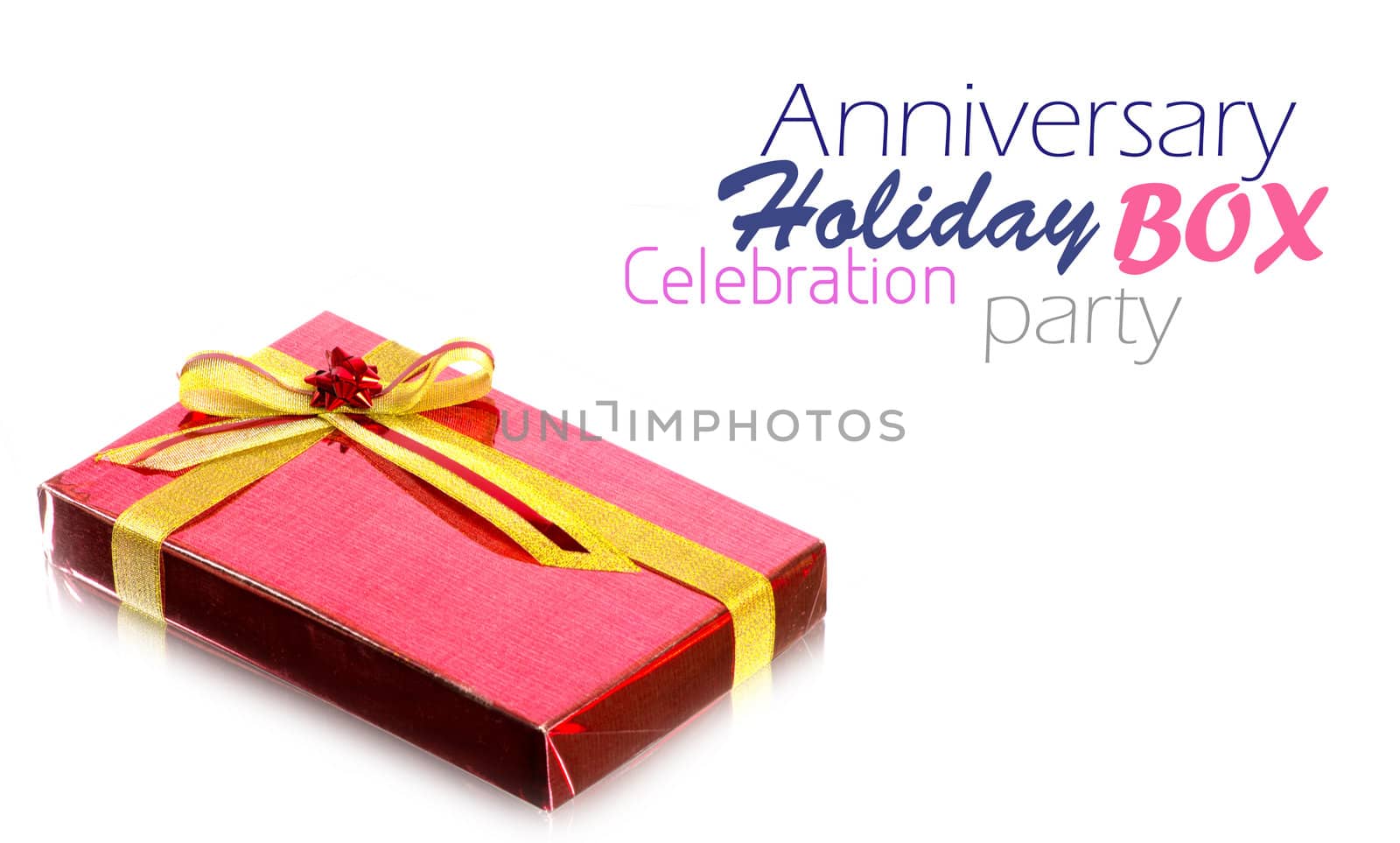 Red Gift Box on white background