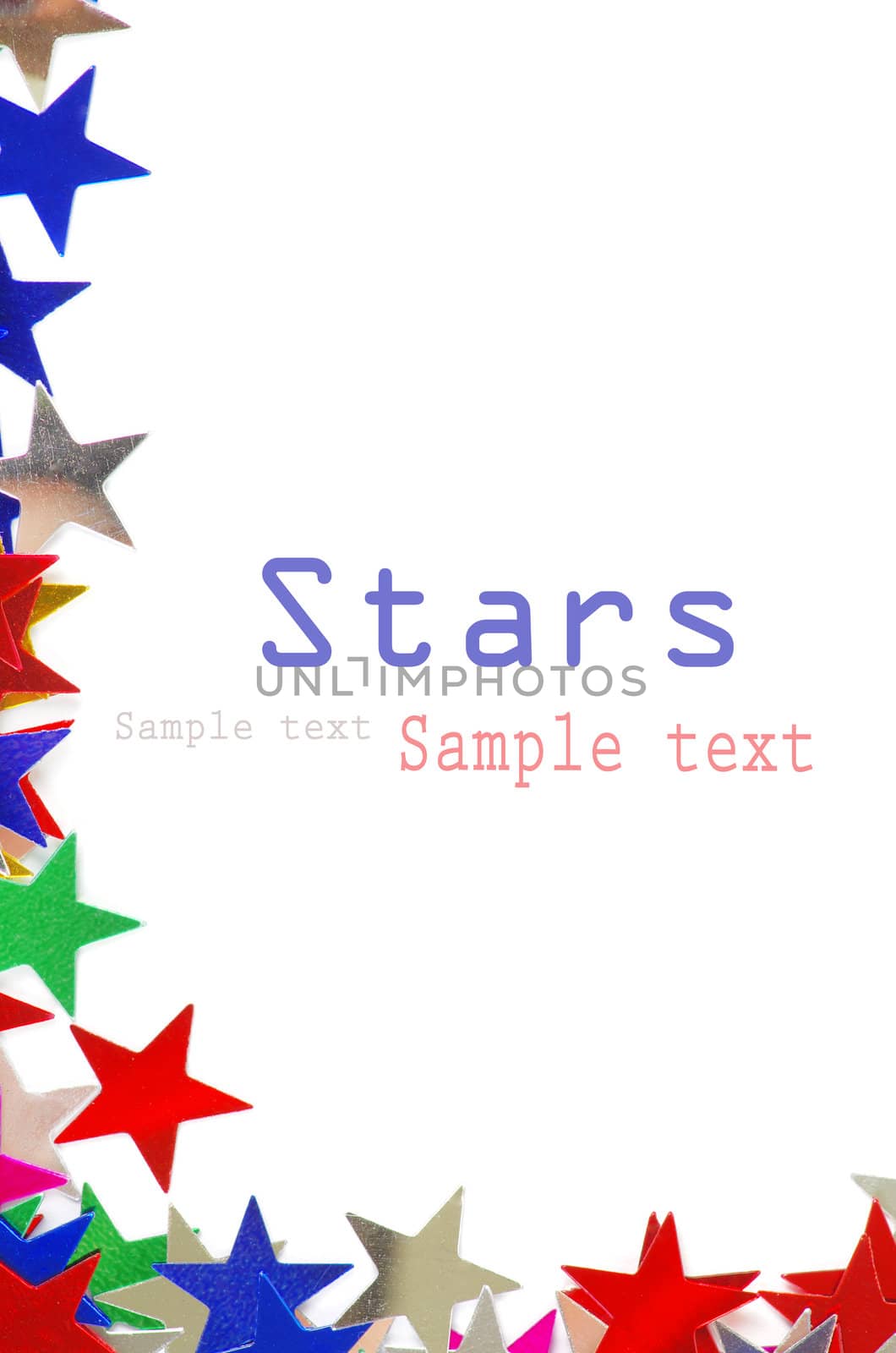 Colored stars background for your text on photo, and other.