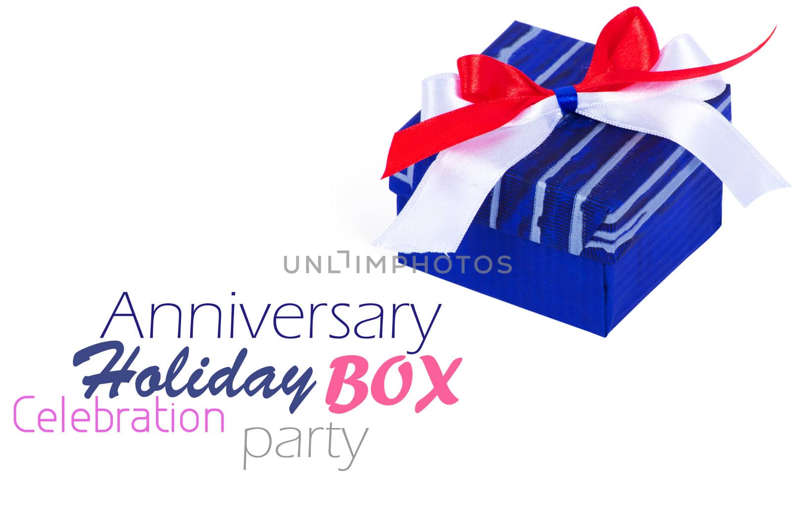 gift box with ribbon isolated on white