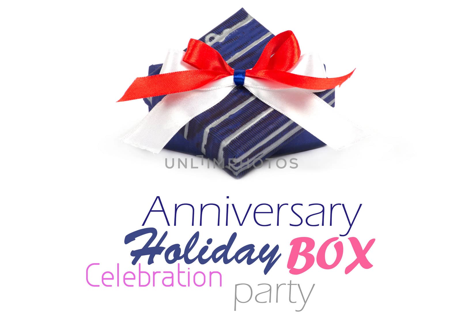 gift box with ribbon isolated on white