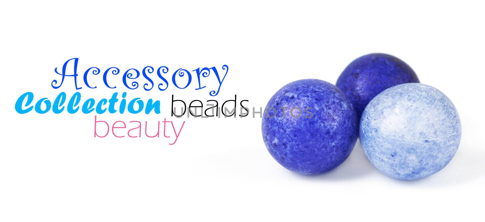 Color beads isolated on white
