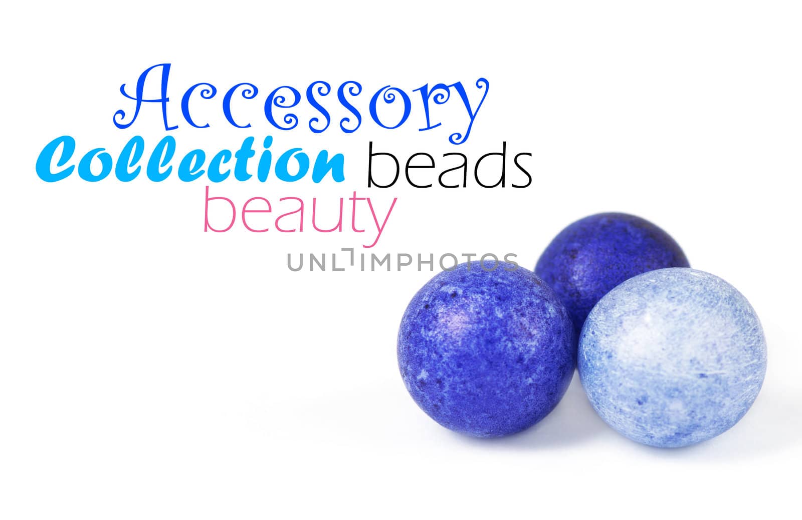 Color beads isolated on white