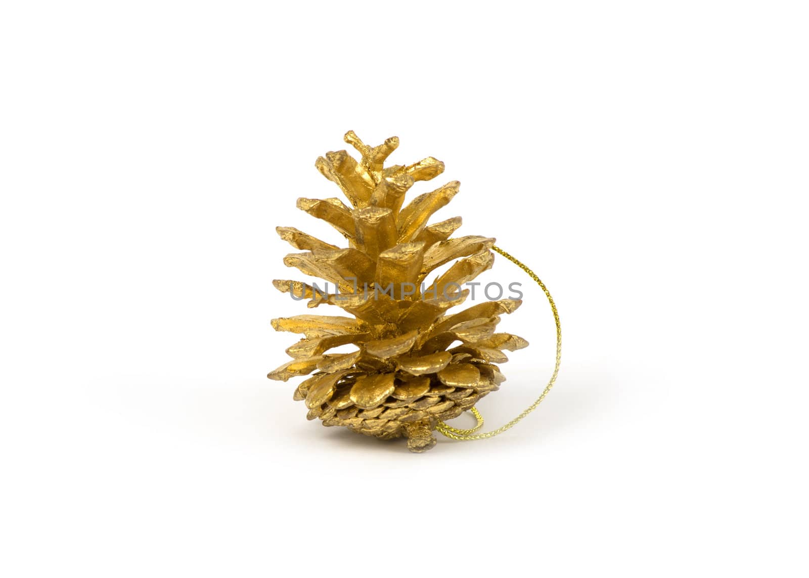 christmas gold bump isolated on white