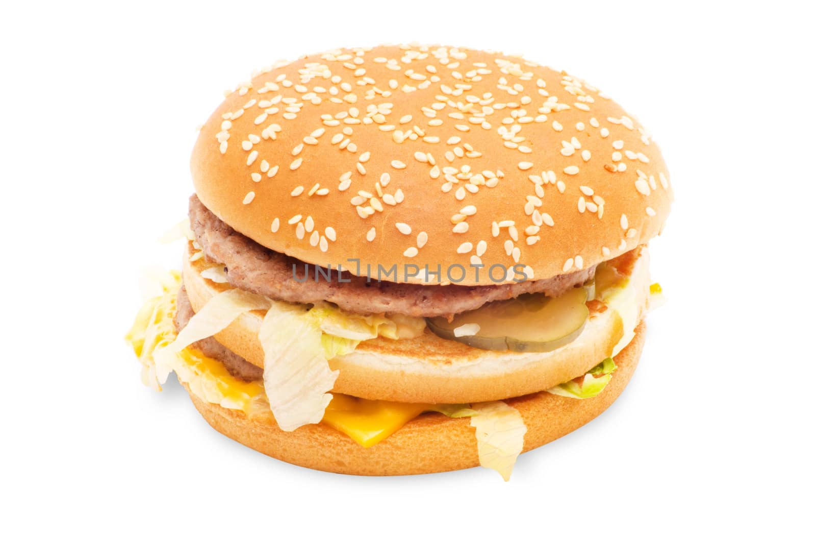 hamburger isolated on white background