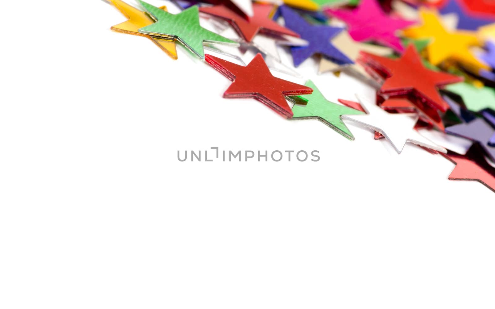 Colored stars background for your text over white