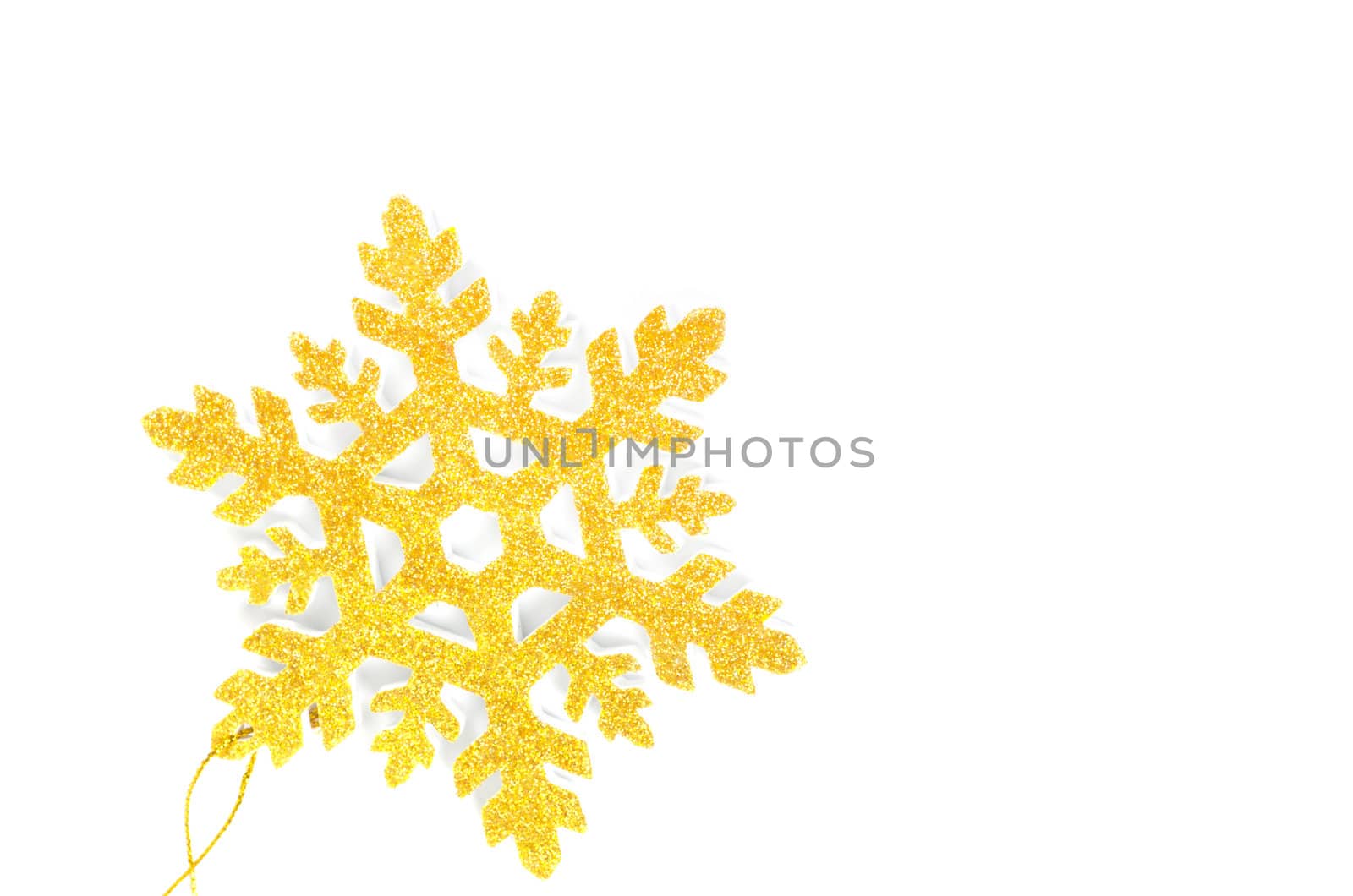Christmas tree decoration star isolated on white background