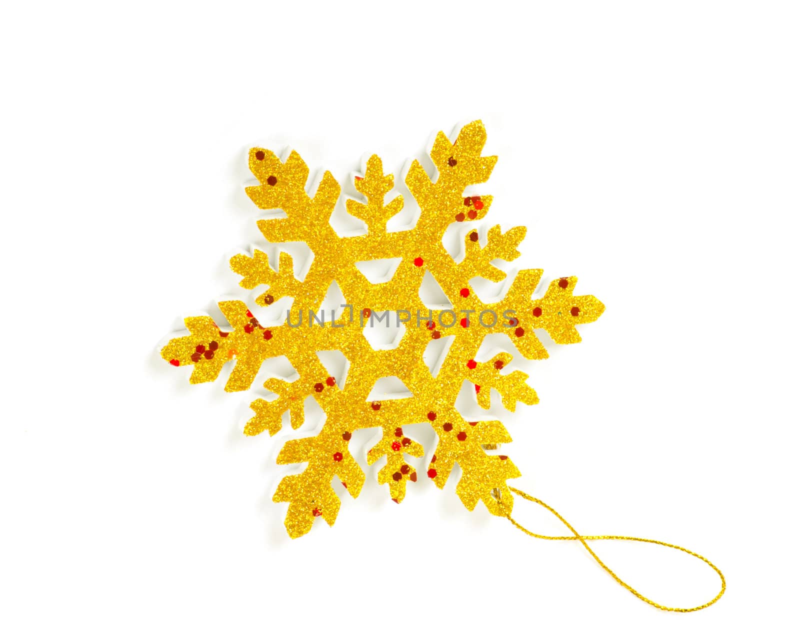Christmas tree decoration star isolated on white background
