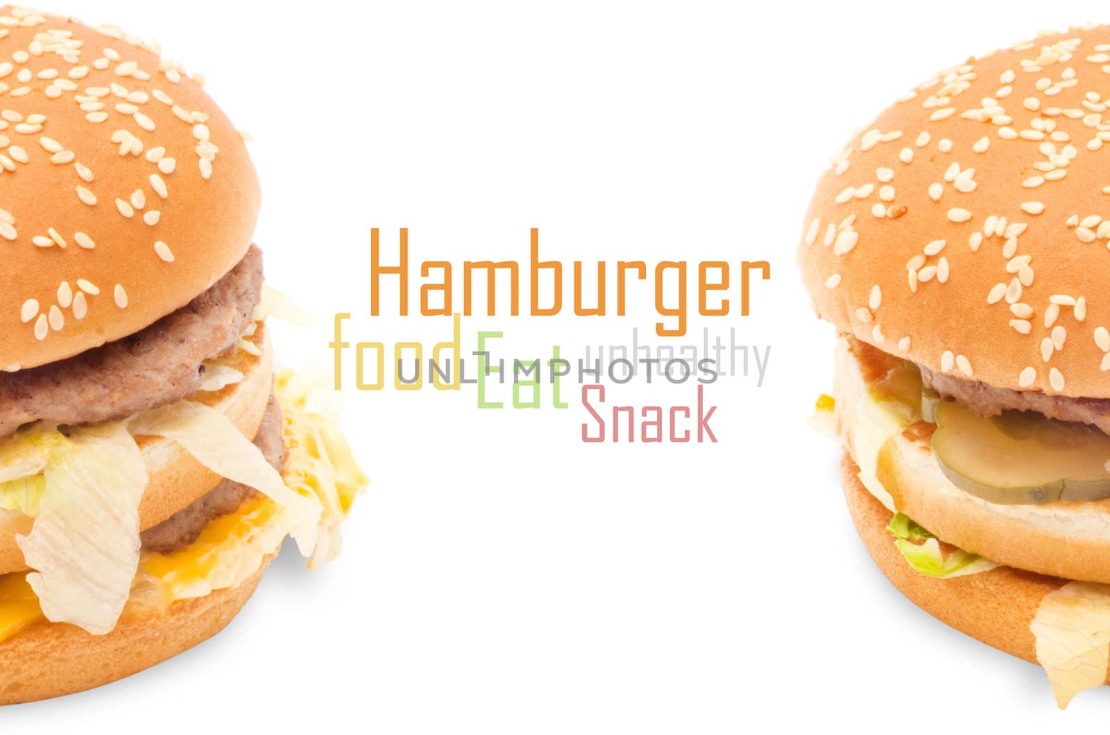 hamburger isolated on white background