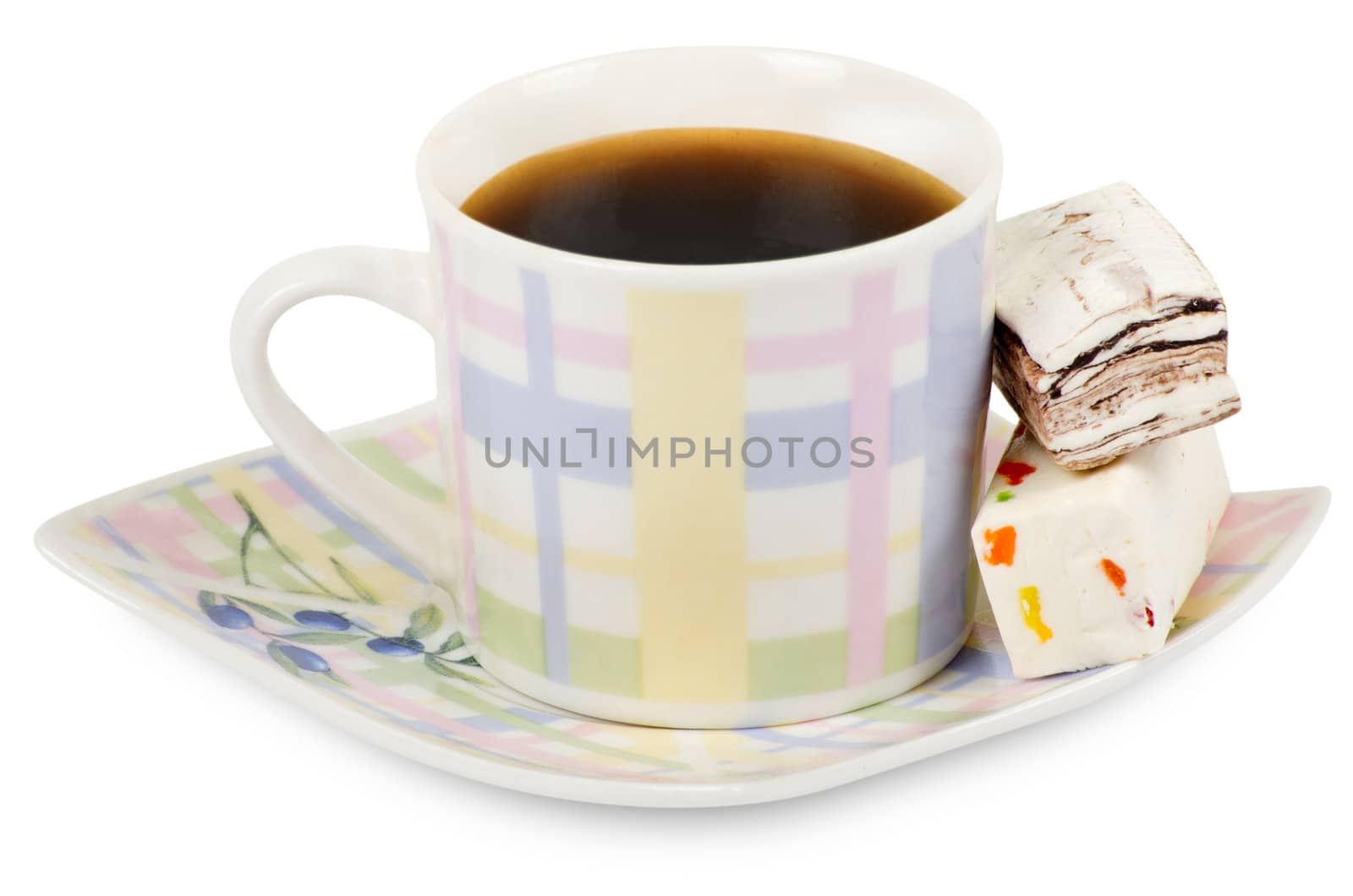 Coffee cup on white background