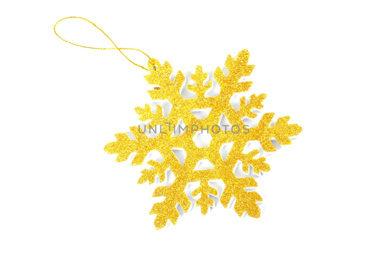 Christmas tree decoration star isolated on white background