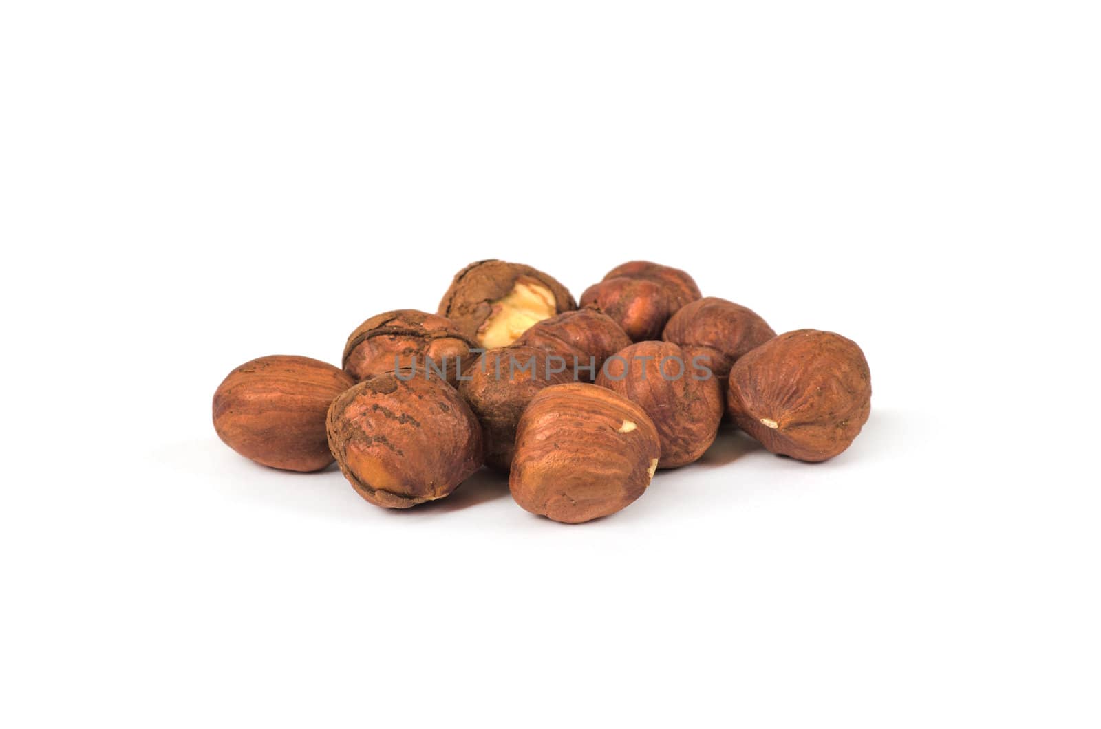 Hazel nut isolated on white background