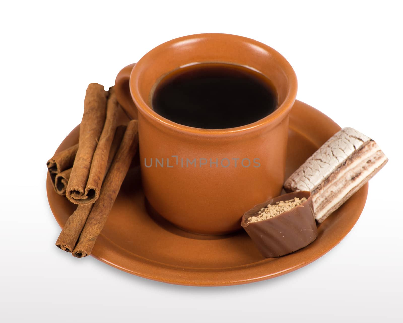 Coffee cup on white background