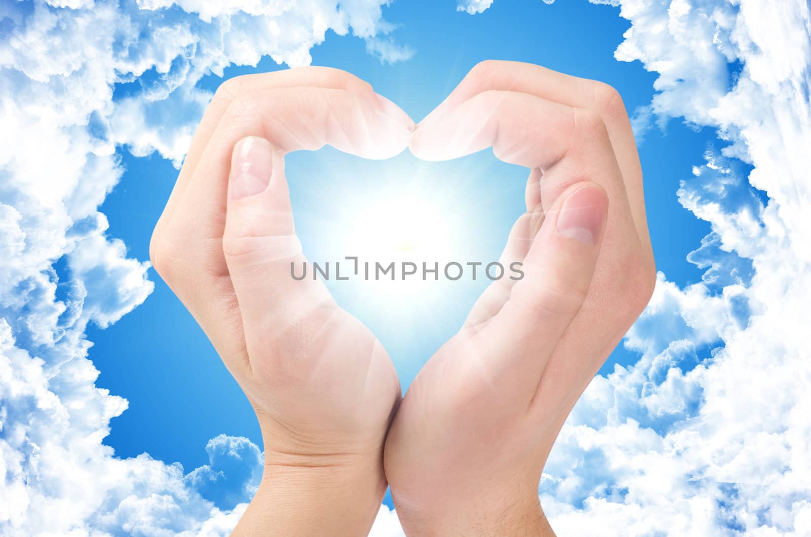 Two hands form a heart shape with their fingers