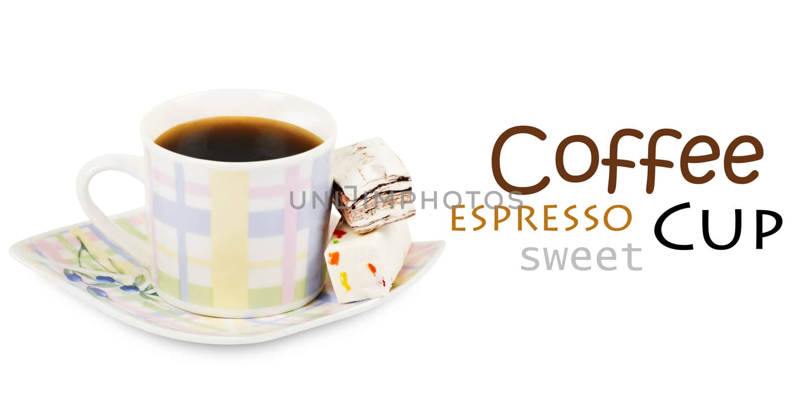 Coffee cup on white background
