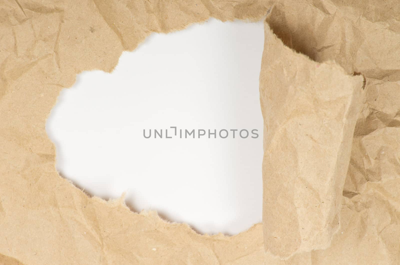 ripped white paper against a white background